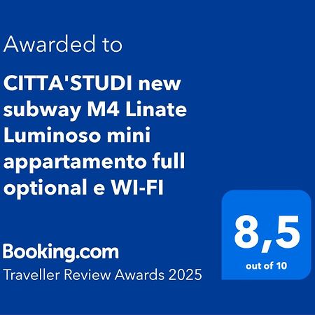 Citta Studi M4 Subway Linate, City Center 10 Min, Luminoso Appartamento Full Optional Wi-Fi Milano Ngoại thất bức ảnh